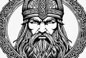 viking runes and knots head tattoo tattoo idea