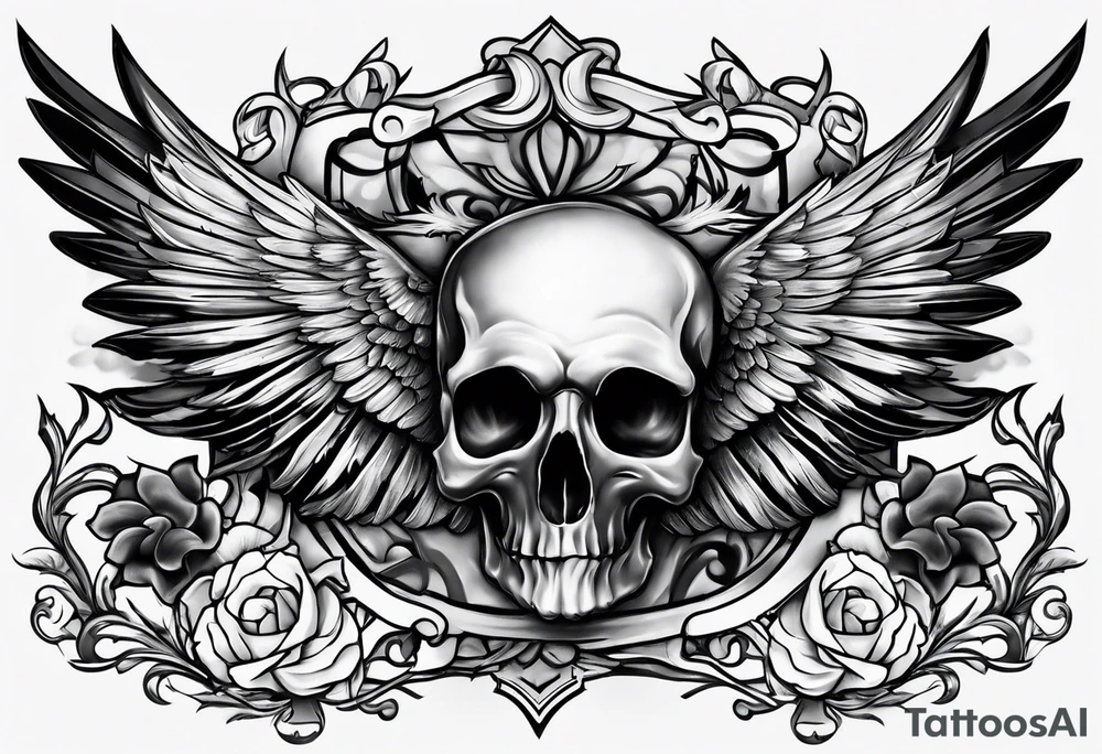 Good vs evil chest piece. tattoo idea