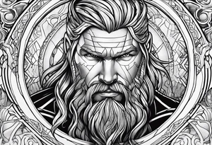 Thor kämpft gegen schlange tattoo idea