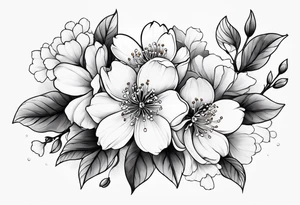 Sakura flowers tattoo idea