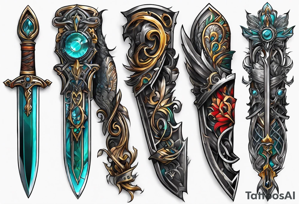 Hidden blade tattoo idea