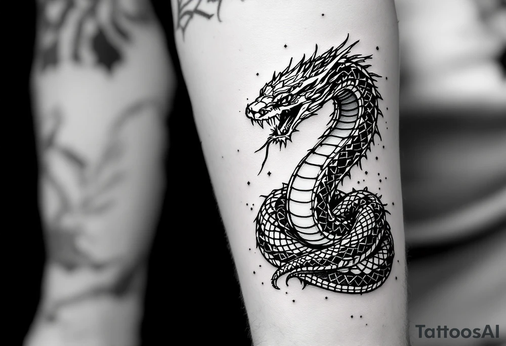 streetwear snake tattoo idea