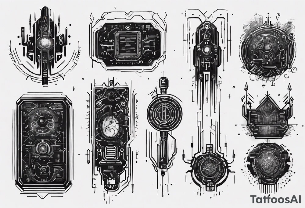 Cyberpunk Circuit tattoo idea