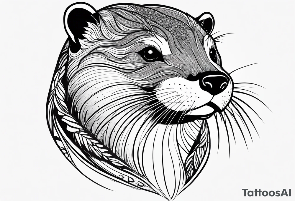 Female otter tattoo idea