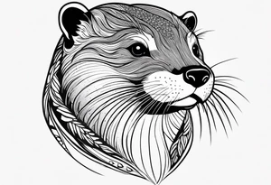 Female otter tattoo idea