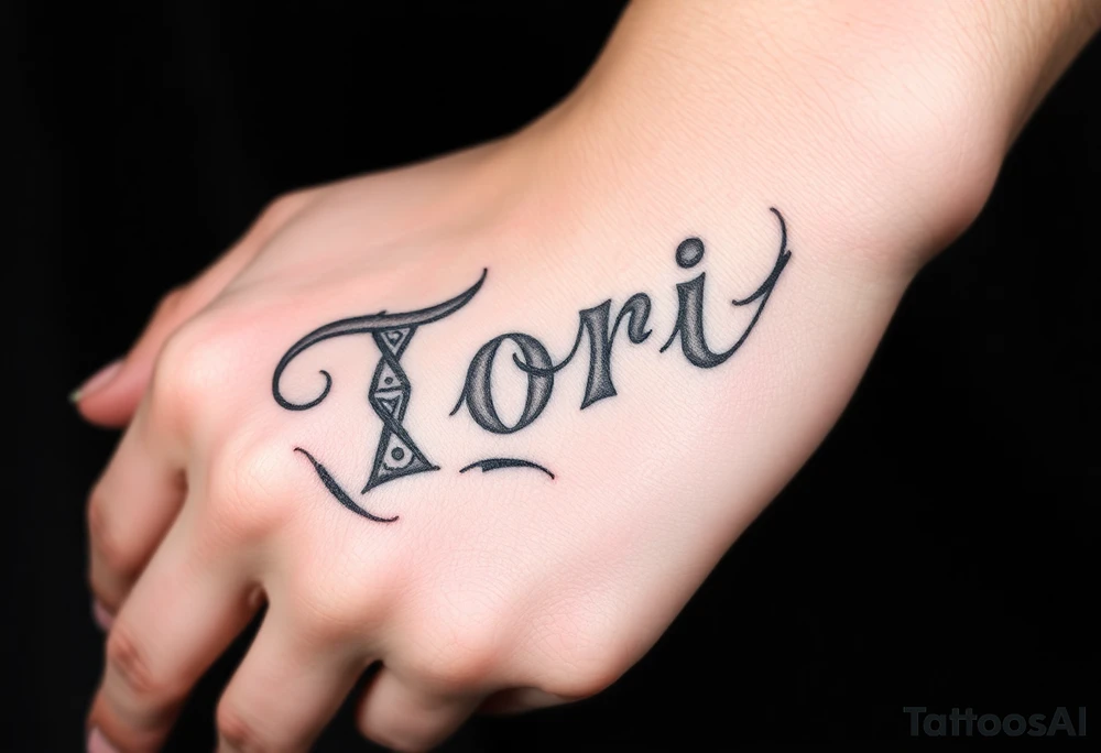 Name Tori with tribal tattoo idea
