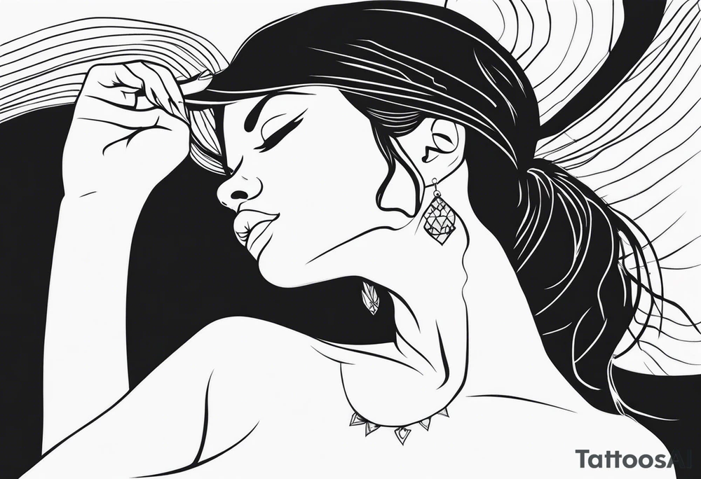 naked woman tattoo idea