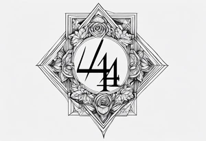 Numbers 444 tattoo idea