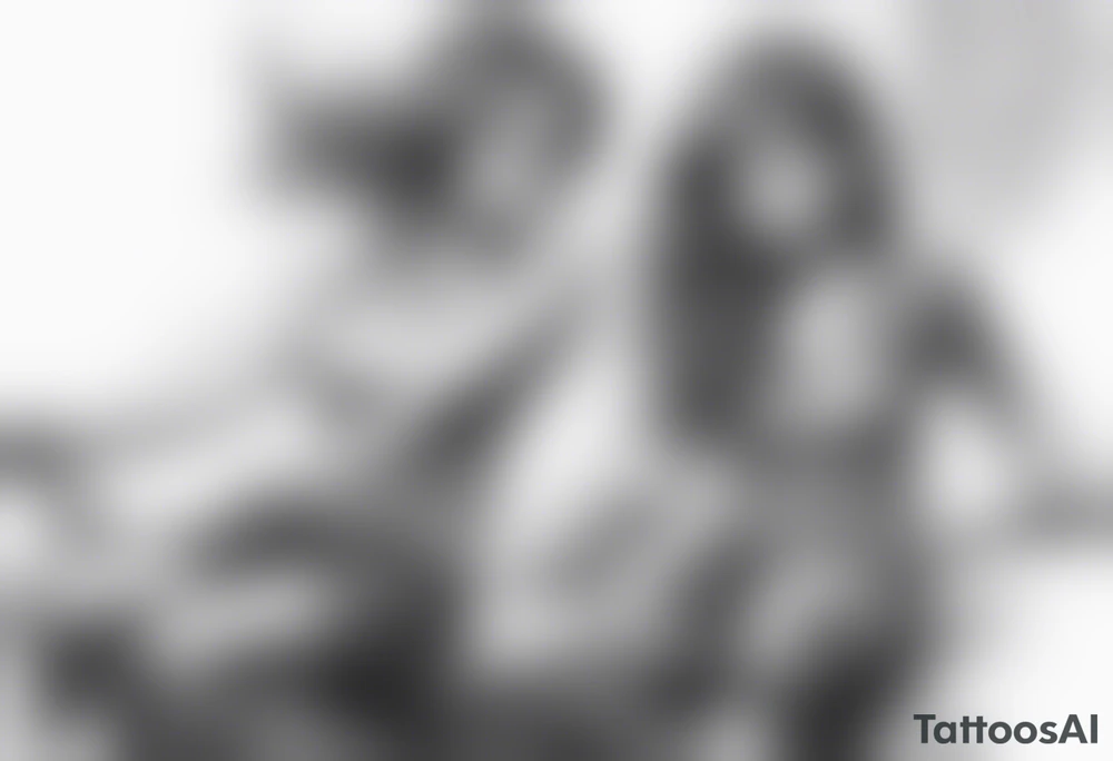 Two girls on a teeter totter tattoo idea