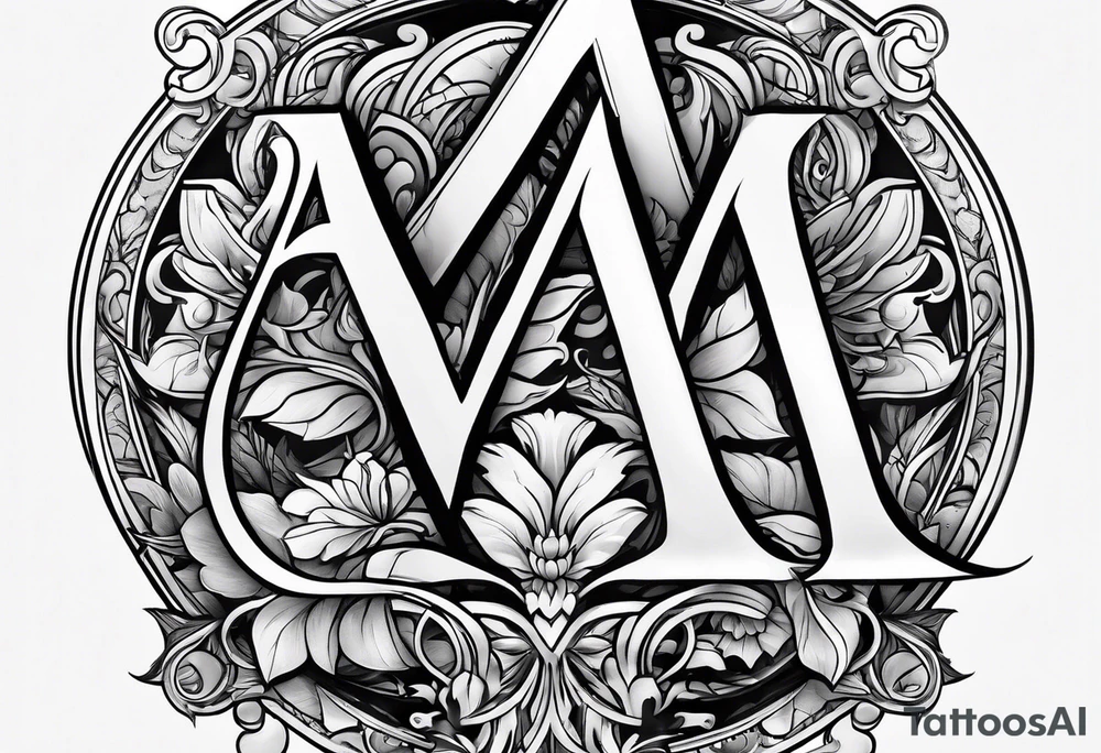the letters A W R tattoo idea