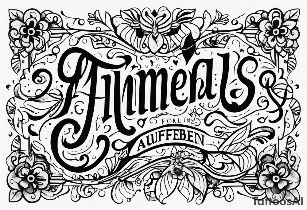 niemals aufgeben tattoo idea