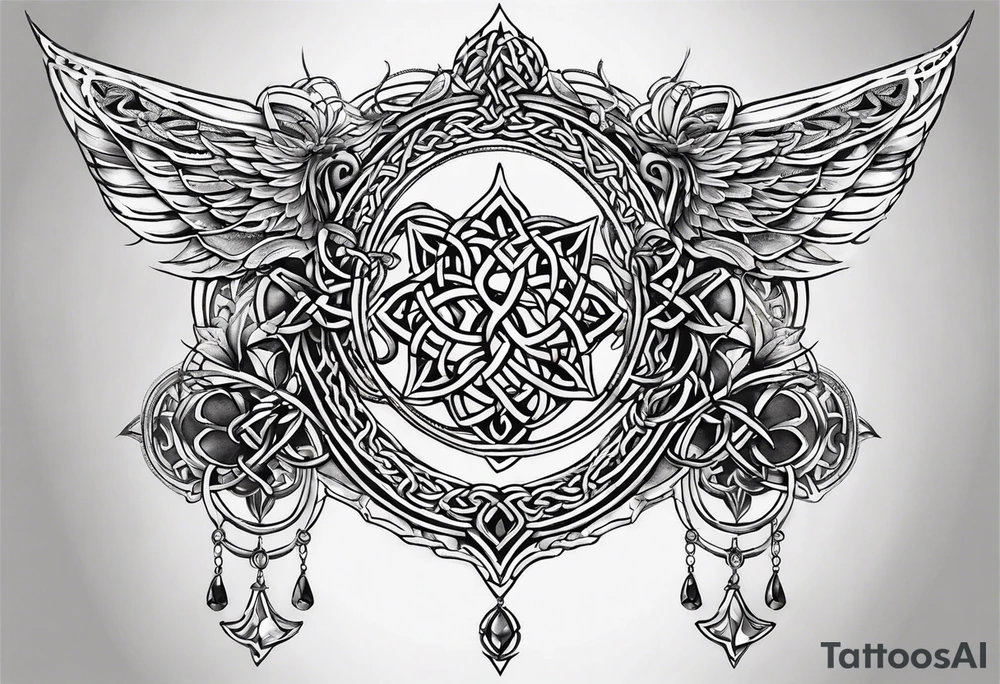 celtic sternum tattoo tattoo idea