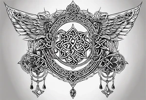 celtic sternum tattoo tattoo idea