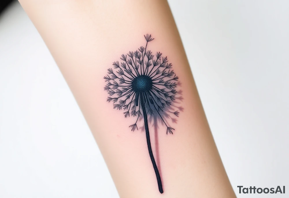Dandelion real 
with shadows tattoo idea