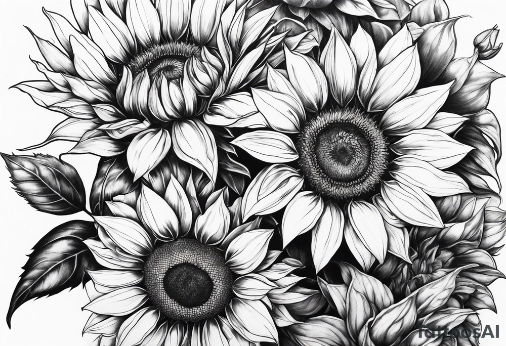 Sunflowers tattoo idea