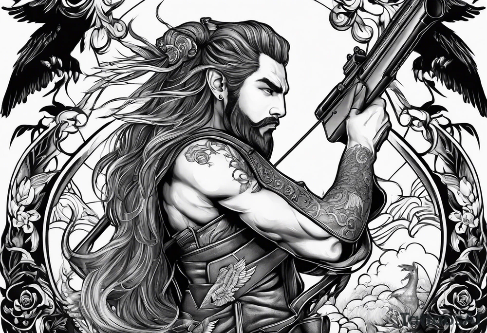 capricorn with a shotgun tattoo idea