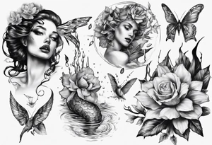 Wasser Nymphe tattoo idea