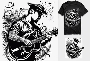Musician tattoo on forearm tattoo idea
