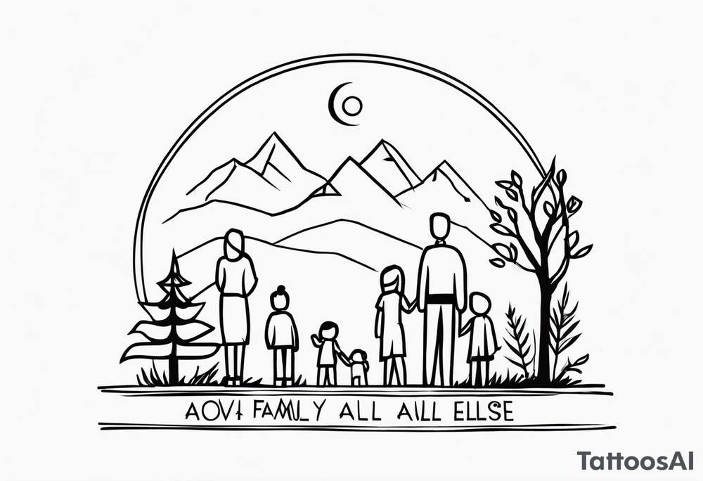 Family above all else tattoo idea