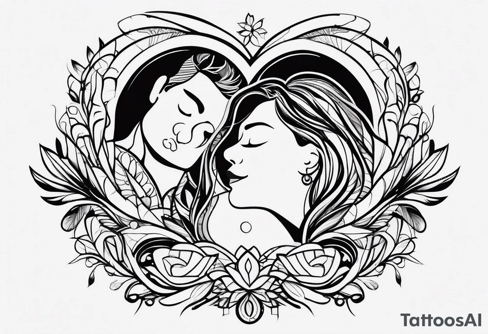 minimalist  tattoo for couples (half mom and half dad), of our son's name "Lucas" tattoo idea