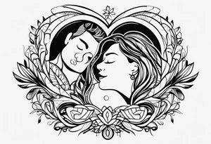 minimalist  tattoo for couples (half mom and half dad), of our son's name "Lucas" tattoo idea