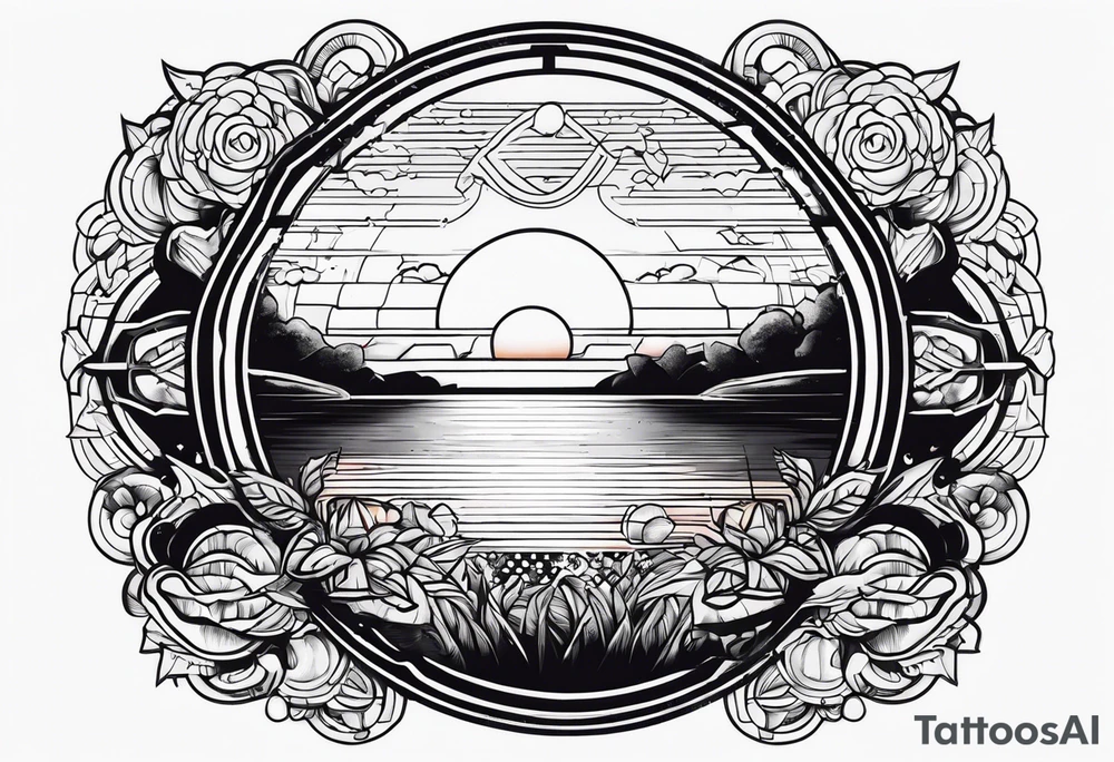 A sunset with a sega tattoo idea