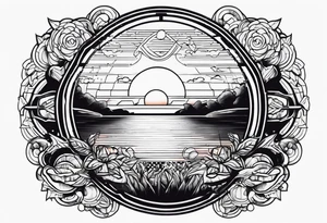 A sunset with a sega tattoo idea