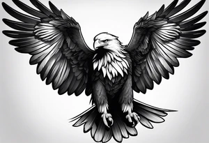 Bold eagle perched on branch forearm tattoo tattoo idea
