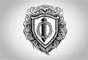 Valhalla shield  steps sword tattoo idea