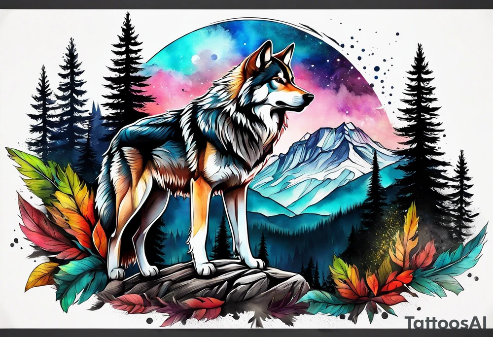 Mountains
Wolf
Forest tattoo idea