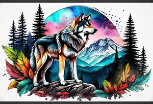 Mountains
Wolf
Forest tattoo idea