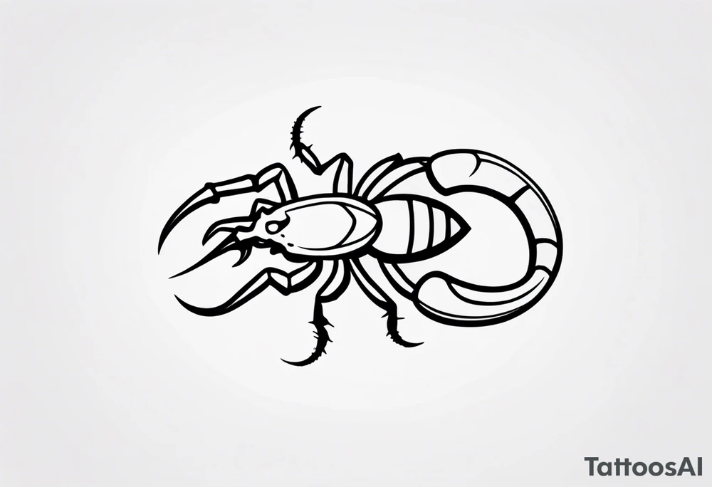 small cartoon scorpion tattoo idea
