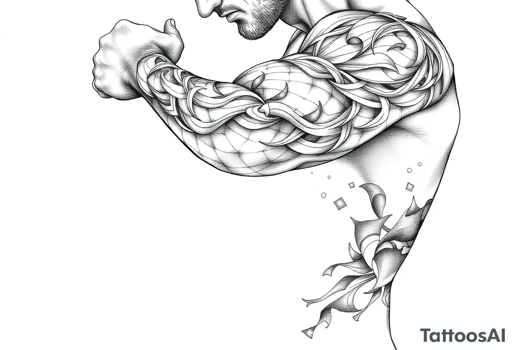 Computer code software developer, father of 6, masculinity, strength, overcome, Libra, tattoo idea