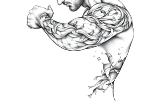 Computer code software developer, father of 6, masculinity, strength, overcome, Libra, tattoo idea