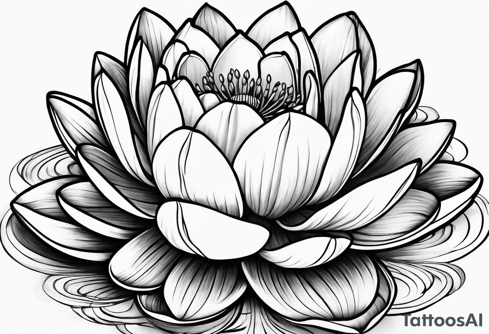 Water lily and tulip tattoo idea
