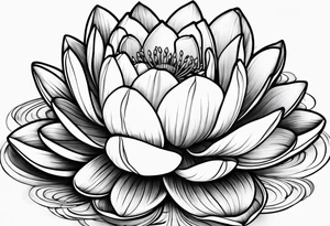 Water lily and tulip tattoo idea
