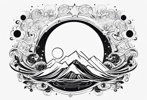 Planet symboling peace tattoo idea