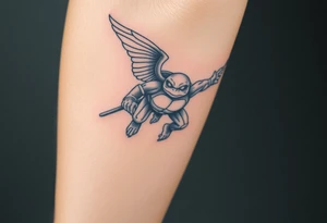 Flying ninja monkey turtle tattoo idea
