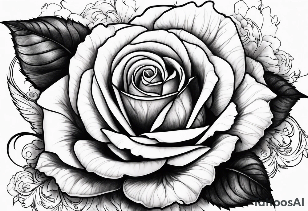 White rose, blood, eternaly yours tattoo idea