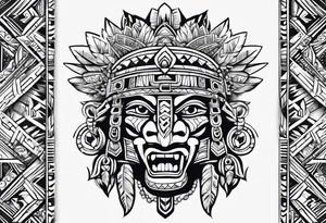 Simple Aztec for left shoulder tattoo idea