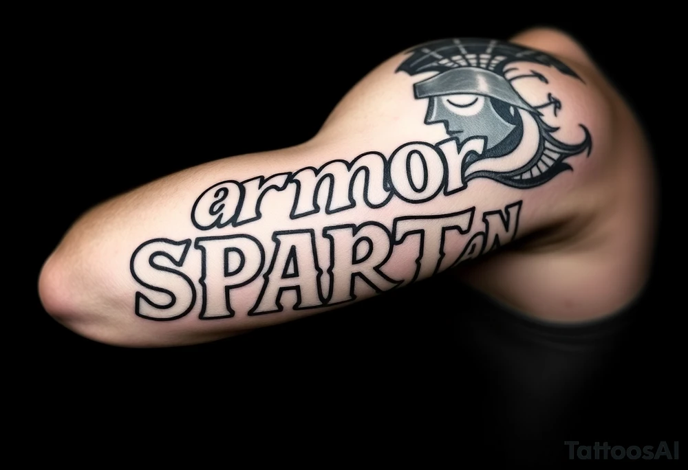 armor spartan tattoo idea