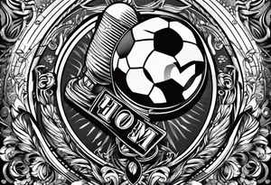 Football, microphone tattoo idea