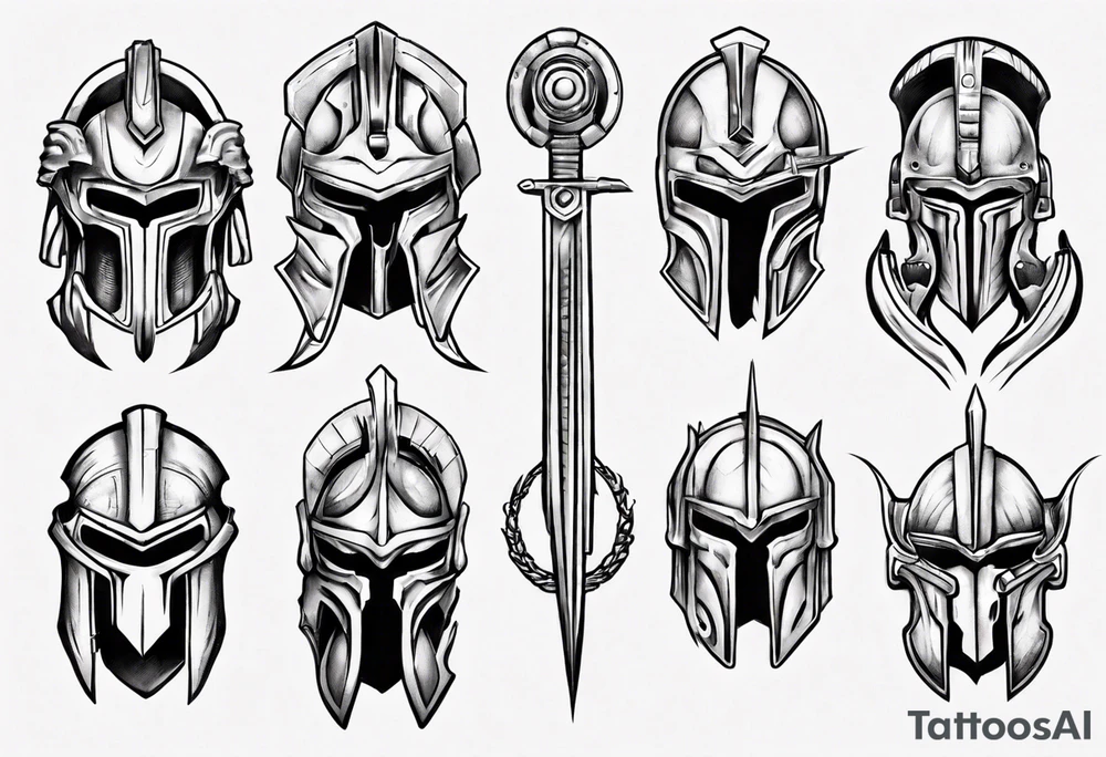 spartan soldier tattoo idea