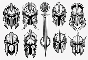 spartan soldier tattoo idea