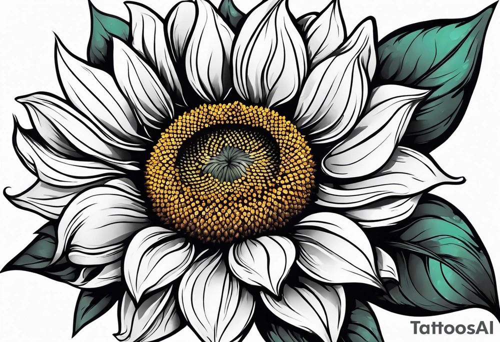 Sunflower arm sleeve tattoo idea