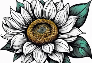 Sunflower arm sleeve tattoo idea