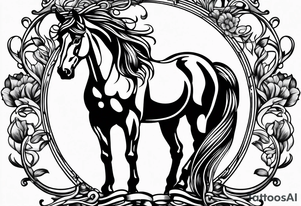 horse shoe tattoo idea