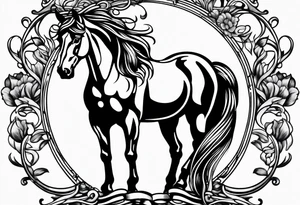 horse shoe tattoo idea