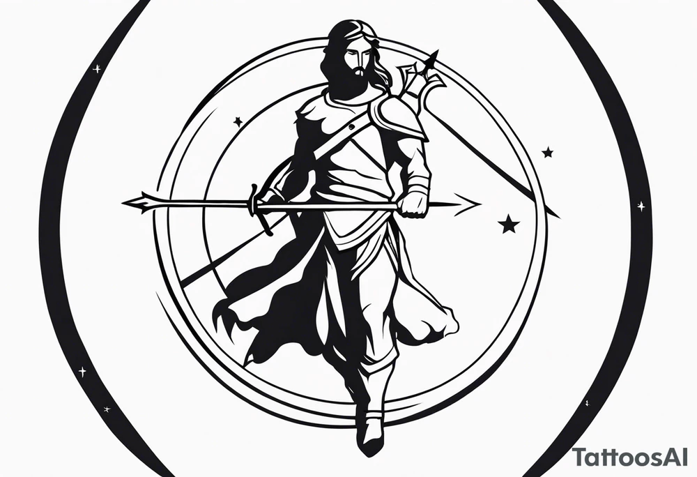 sagittarius, faith, strong, warrior, god, jesus, christ tattoo idea