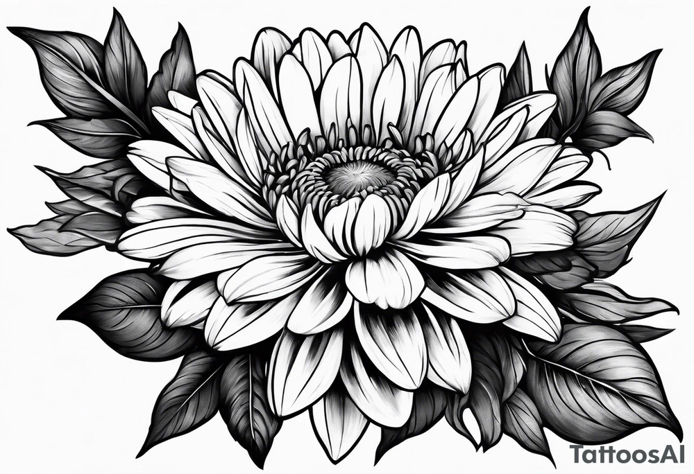 Aster flower tattoo idea